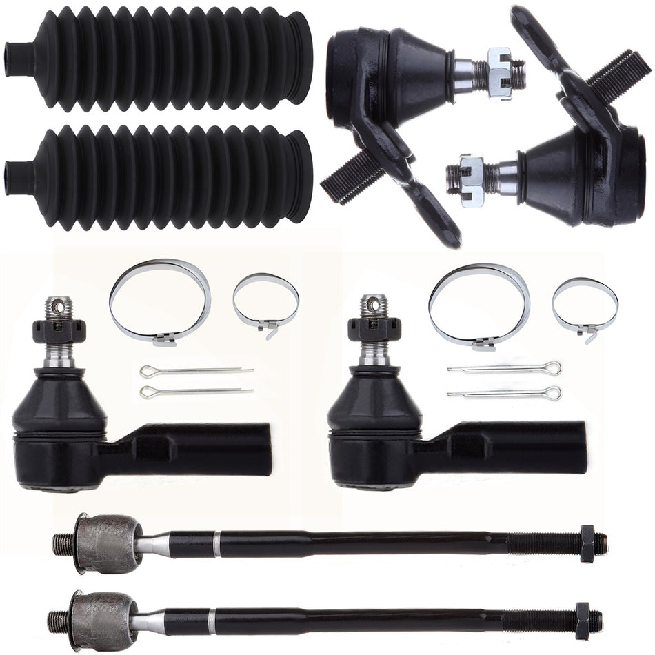 Lower Ball Joints Tie Rod End Rack Pinion Bellow For 1996-2002 Toyota Corolla