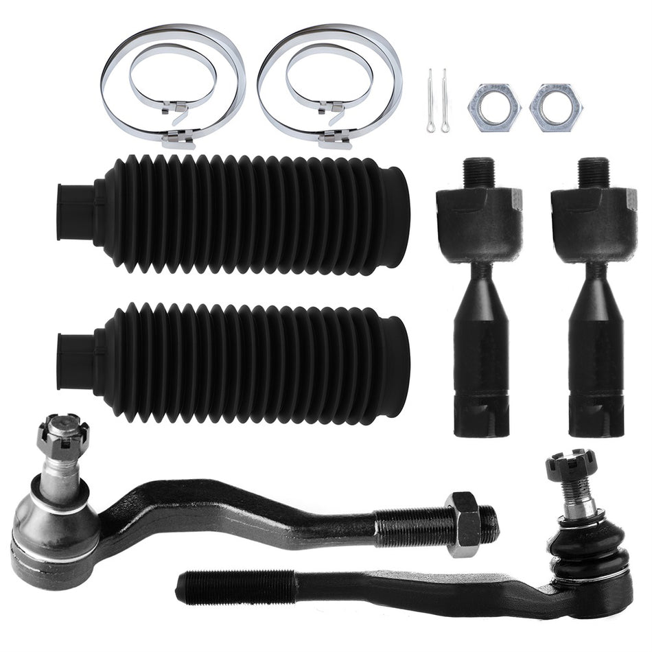 Steering Inner & Outer Tie Rod End Rack and Pinion Bellow For 1995-2004 Tacoma