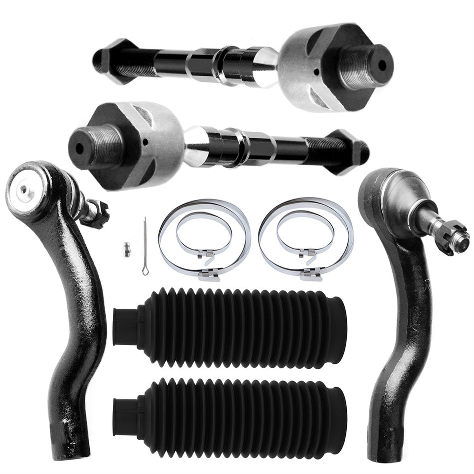Steering Inner & Outer Tie Rod End Rack and Pinion Bellow For 2005-2015 Xterra