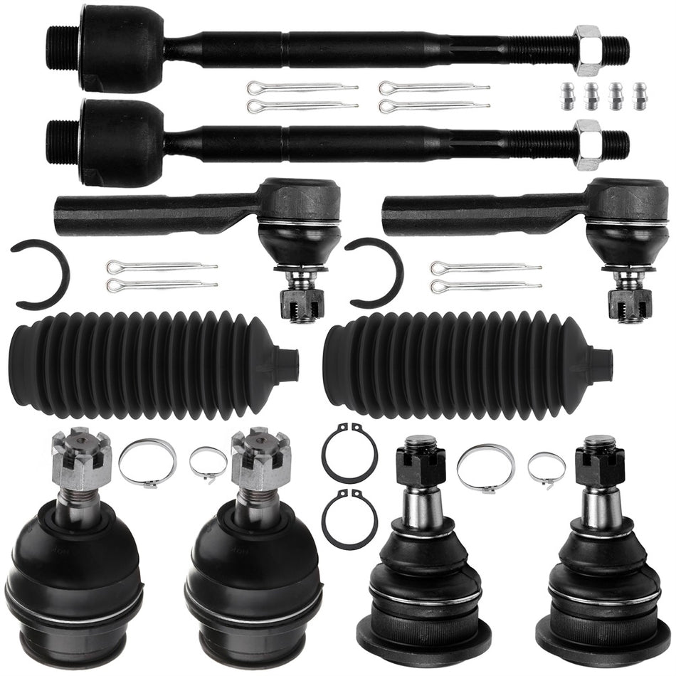 Lower Upper Ball Joints Tie Rod End Rack Pinion Bellow For 03-09 Toyota 4Runner