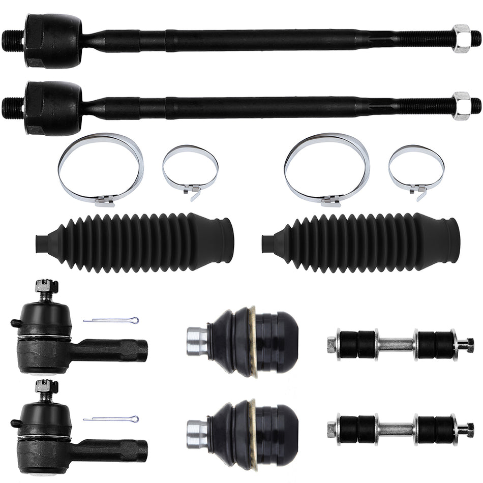 2002-2007 Mitsubishi Lancer Ball Joints Sway Bar Tie Rod & Rack Pinion Bellow 10Pcs