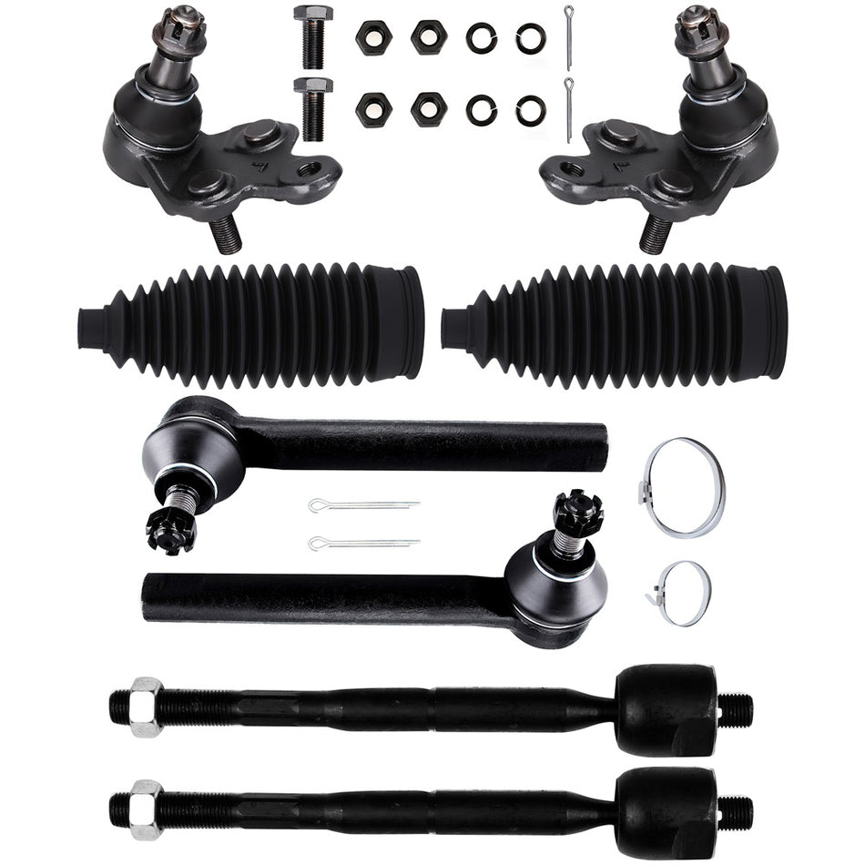 Lower Ball Joints Tie Rod End Rack Pinion Bellow For 2004-2007 Toyota Highlander
