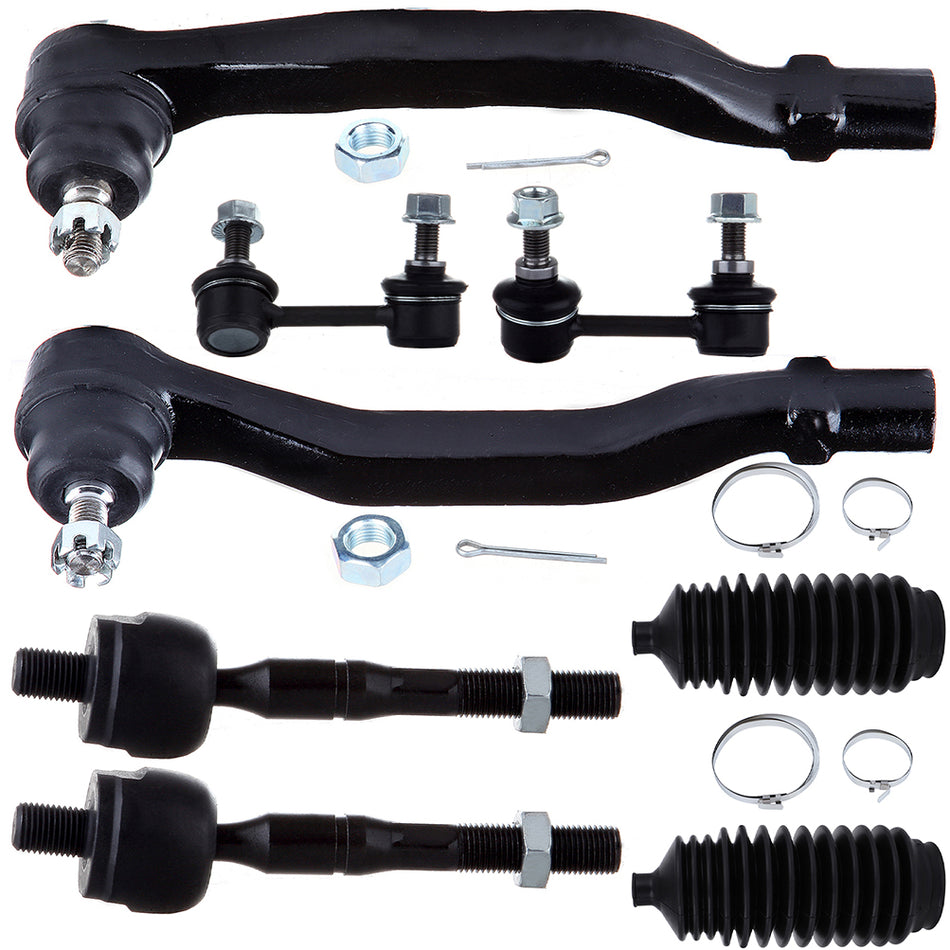 Front Steering Sway Bar Tie Rod End Rack Pinion Bellow For 98-2002 Honda Accord