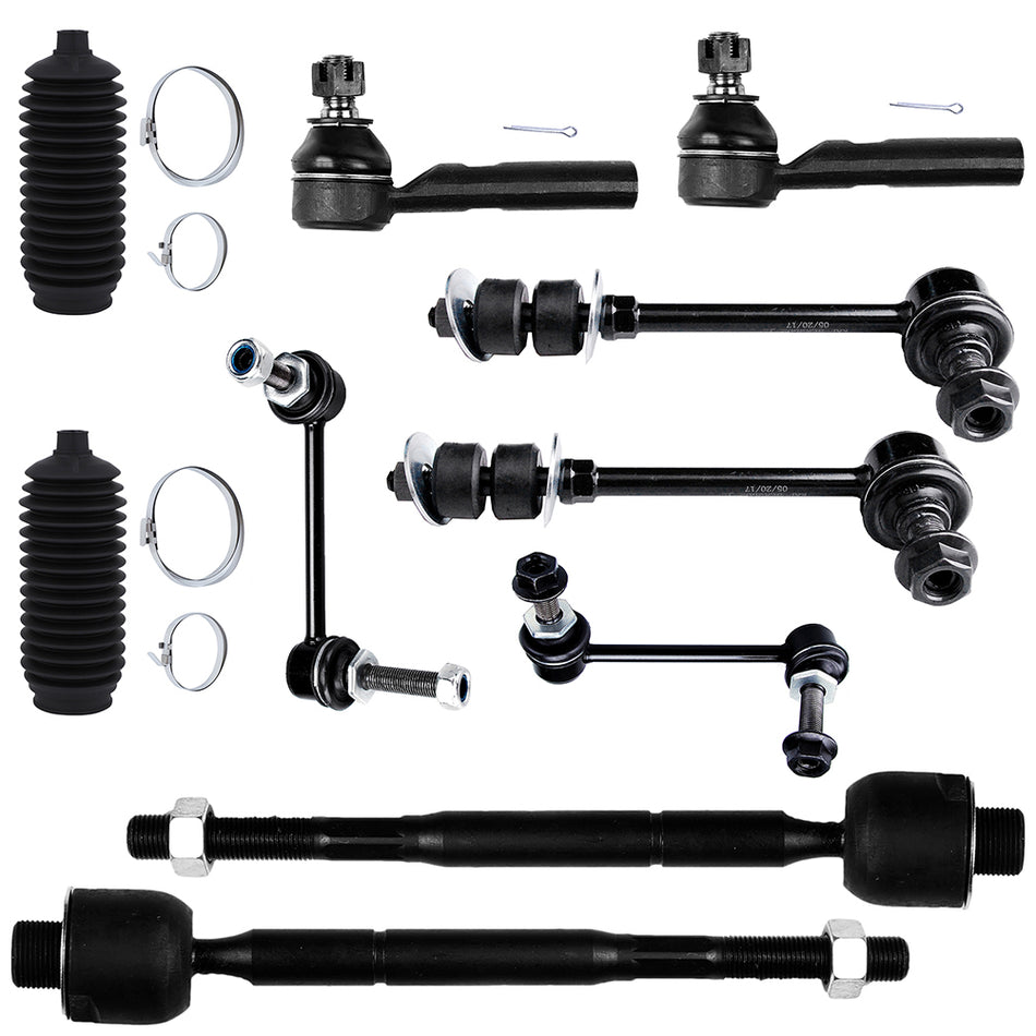 Front Rear Steering Sway Bar Tie Rod End Rack Pinion Bellow For 2003-09 4Runner