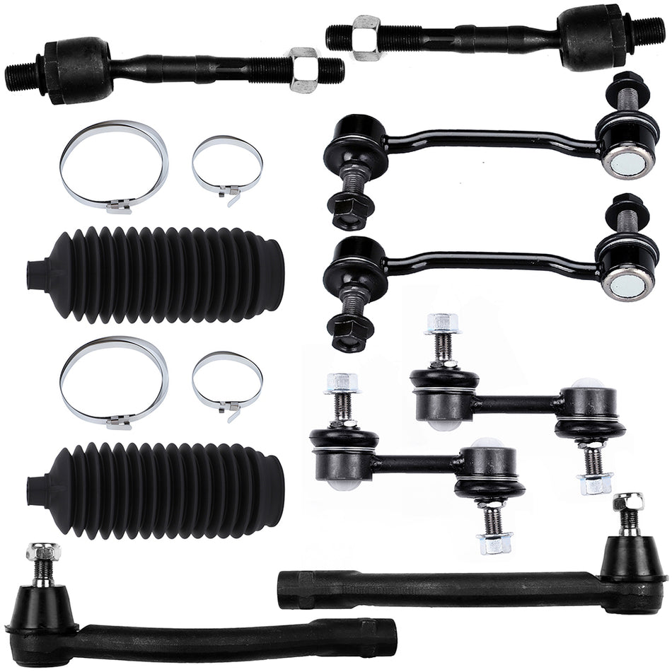 Front Rear Steering Sway Bar Tie Rod End Rack Pinion Bellow For 2006-2010 Sonata