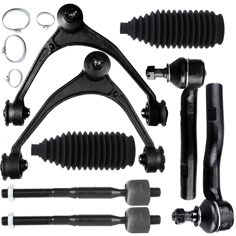 Front Upper Control Arm Ball Joint Tie Rod & Rack Bellow For 98-05 Lexus GS300 01-05 Lexus GS430