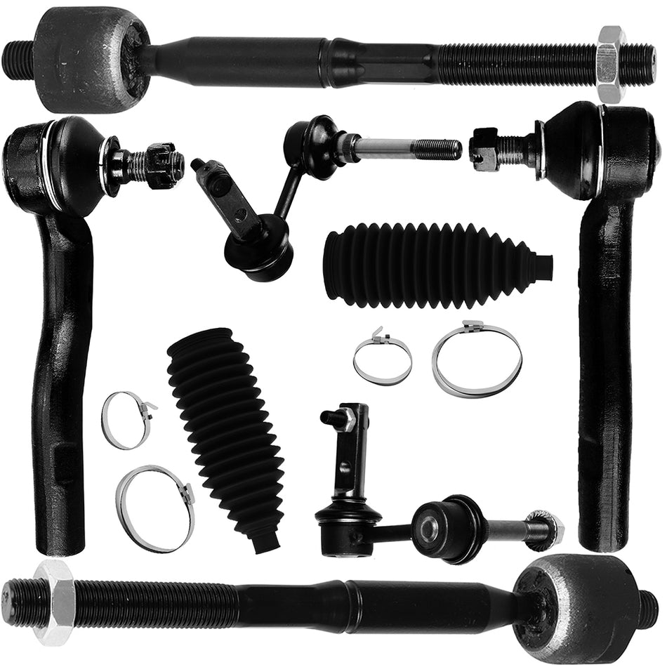 Front Steering Sway Bar Tie Rod End Rack Pinion Bellow For 1998-2005 Lexus GS300