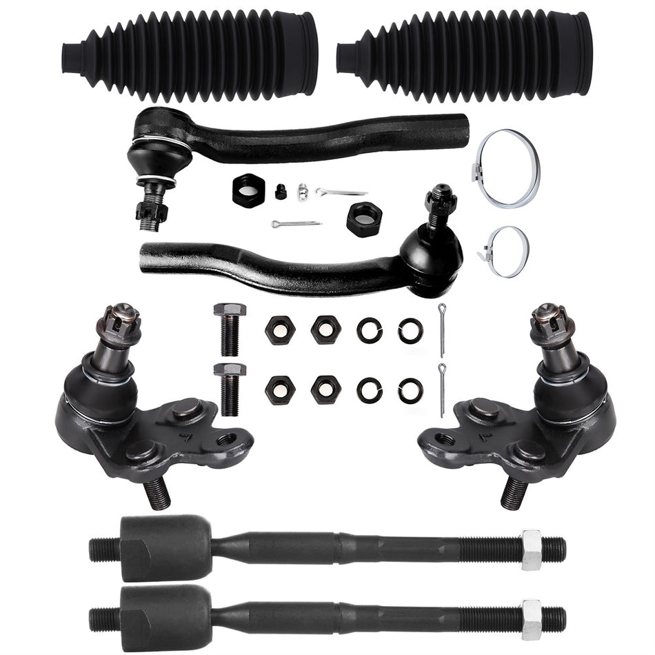 Ball Joints Tie Rod End For 02-03 Toyota Camry Lexus ES300 With Rack Pinion Bellow 8Pcs
