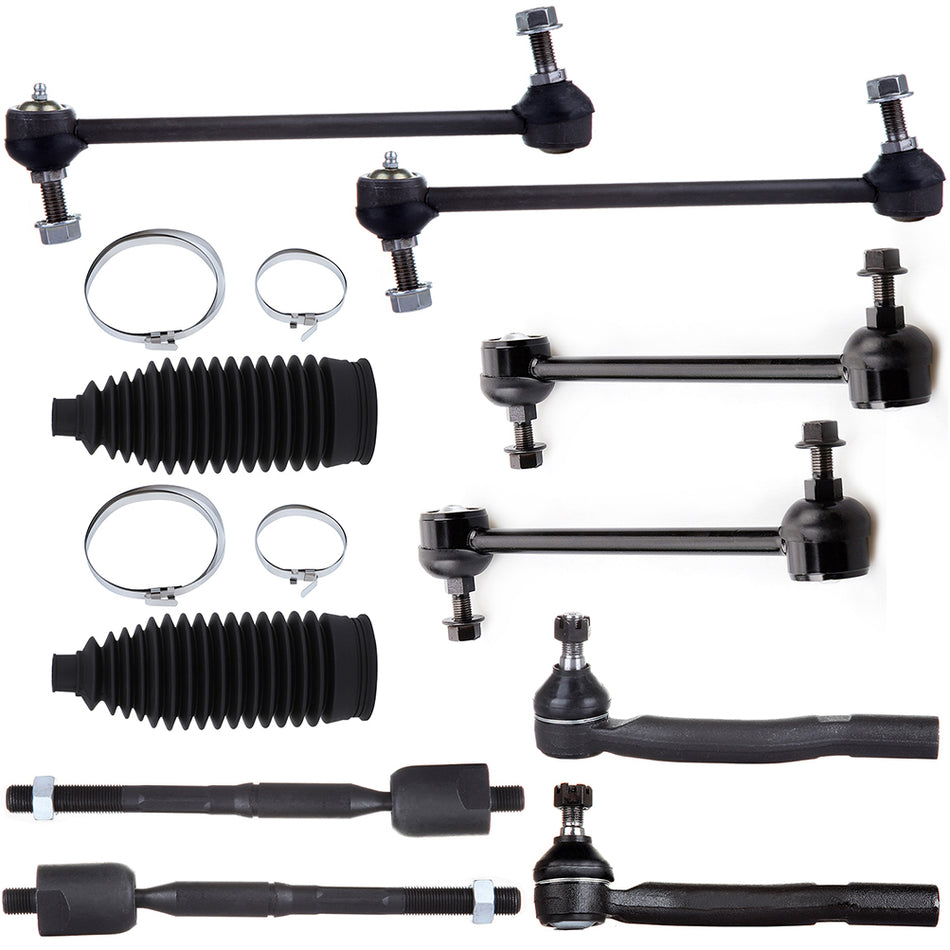 Sway Bar Link Tie Rod End For 04-06 Toyota Camry Lexus ES330 Rack Pinion Bellow 10Pcs