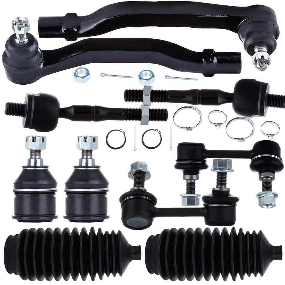 Lower Ball Joints Sway Bar Tie Rod End Rack Pinion Bellow For 98-02 Honda Accord