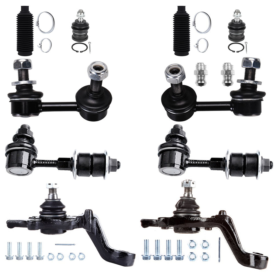 Front Ball Joints Sway Bar Rack and Pinion Bellow For 2001 02-2004 Toyota Tacoma