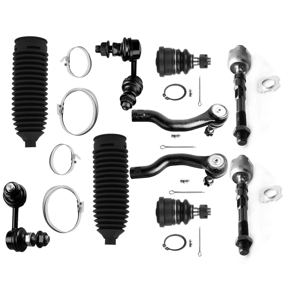Upper Ball Joints Sway Bar Tie Rod End Rack Pinion Bellow For 2005-2018 Frontier