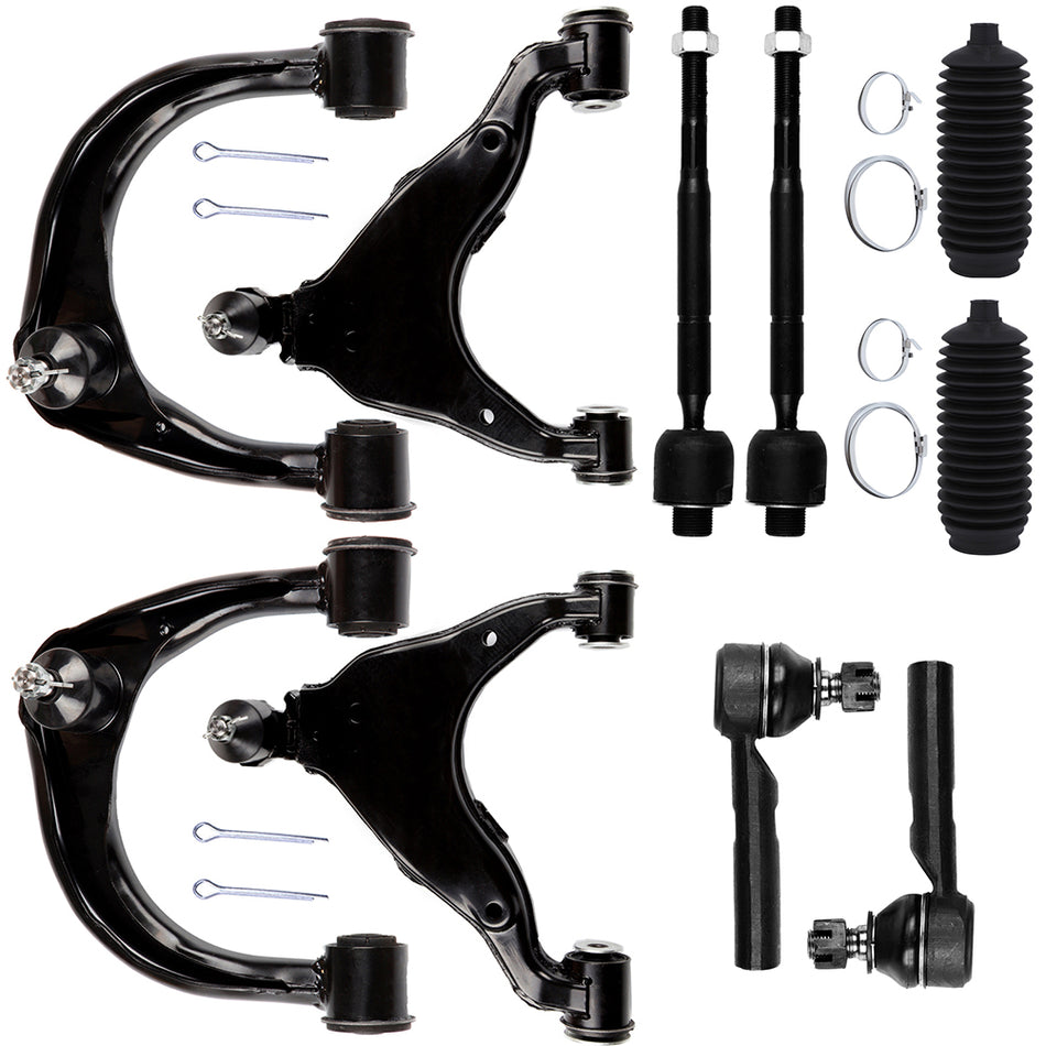 Front Lower Control Arm Ball Joint Tie Rod & Rack Bellow For 03-09 Lexus GX470 Toyota 4Runner