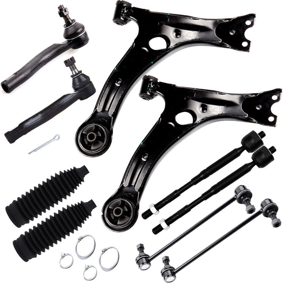 For 2003-08 Toyota Corolla 10X Front Control Arm And Ball Joint Tie Rod End