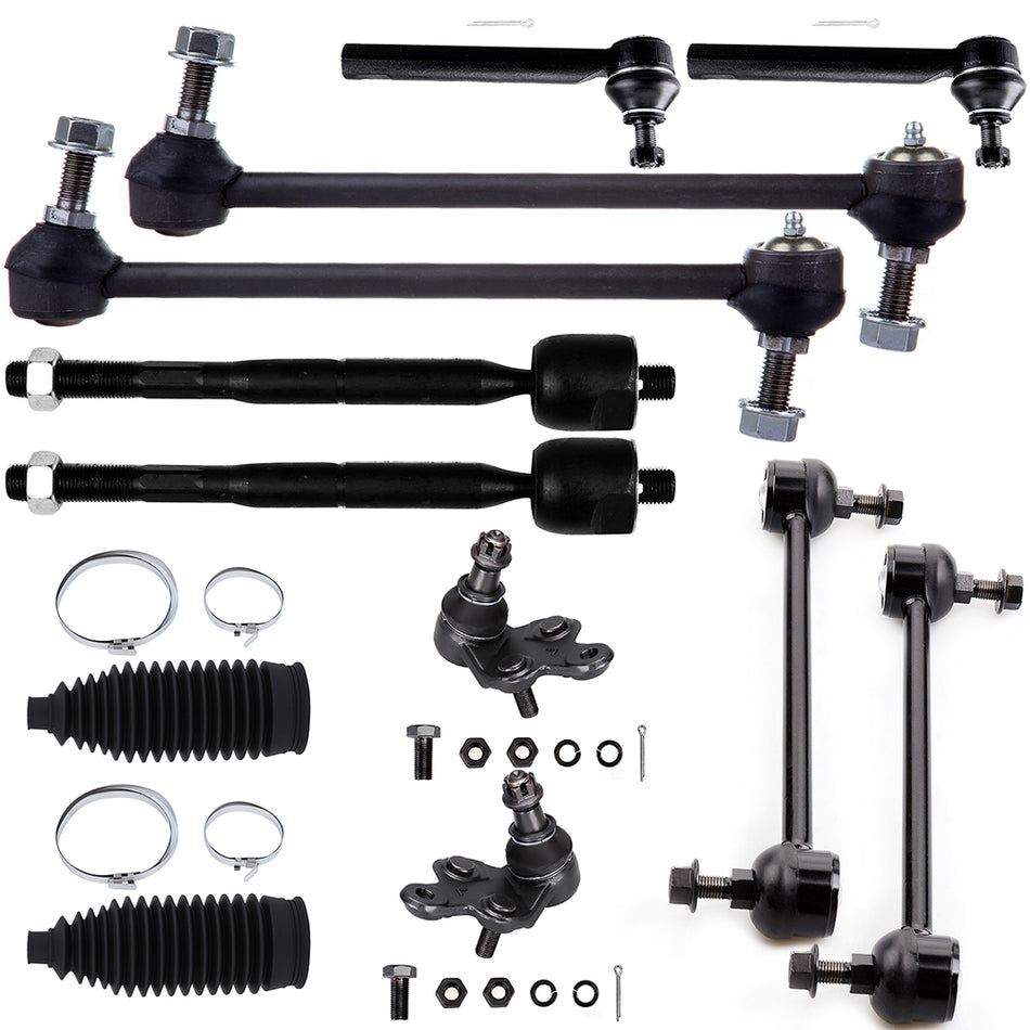 Lower Ball Joints Sway Bar Tie Rod End Rack Pinion Bellow For 04-06 Lexus RX330