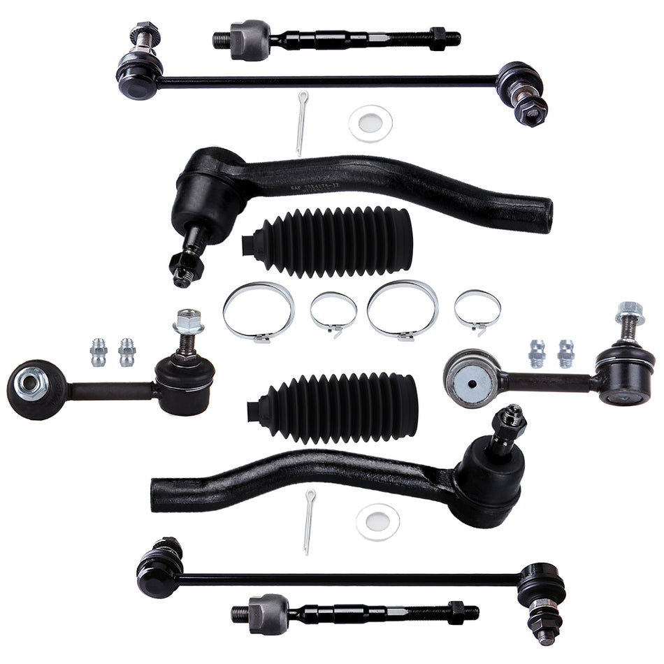 Front Rear Steering Sway Bar Tie Rod End Rack Pinion Bellow For 2007-2013 Altima
