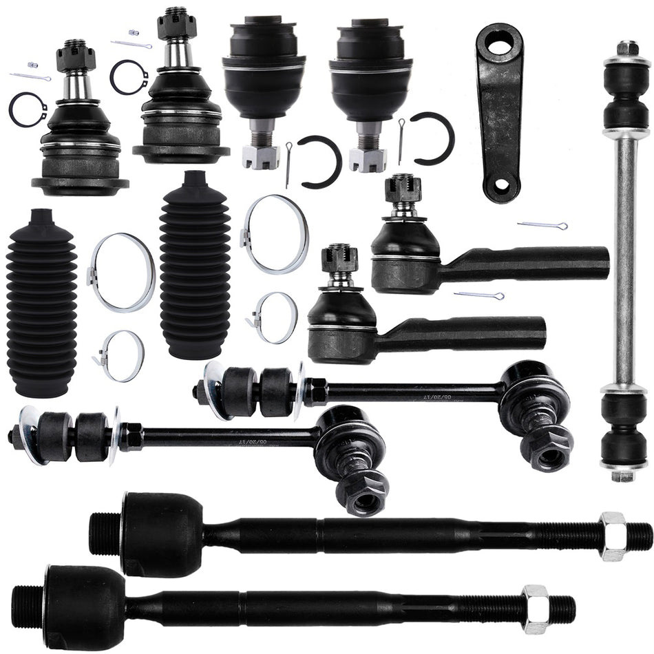 Ball Joints Sway Bar Tie Rod End Rack Pinion Bellow For 2003-2009 Toyota 4Runner