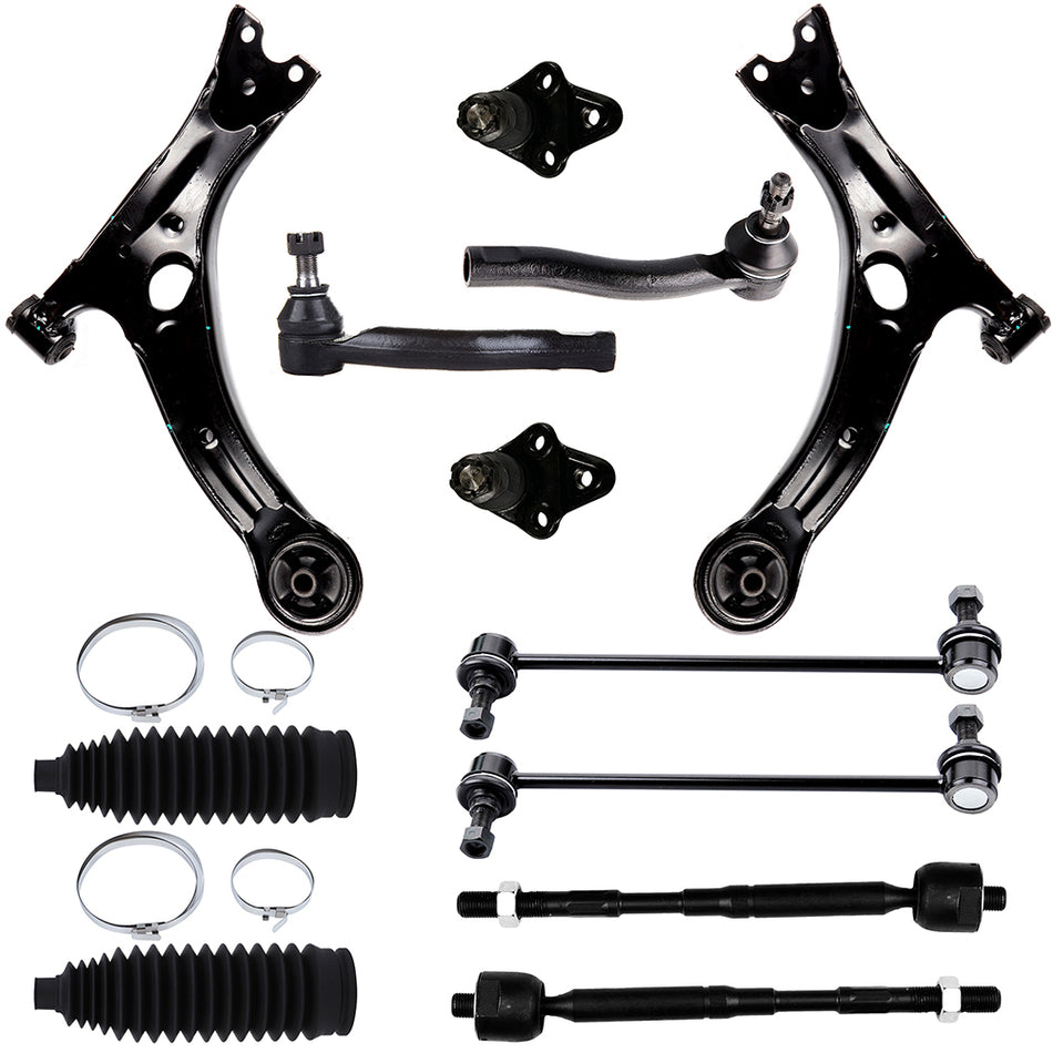 03-08 Toyota Corolla Front Lower Control Arm Ball Joint Tie Rod End Suspension