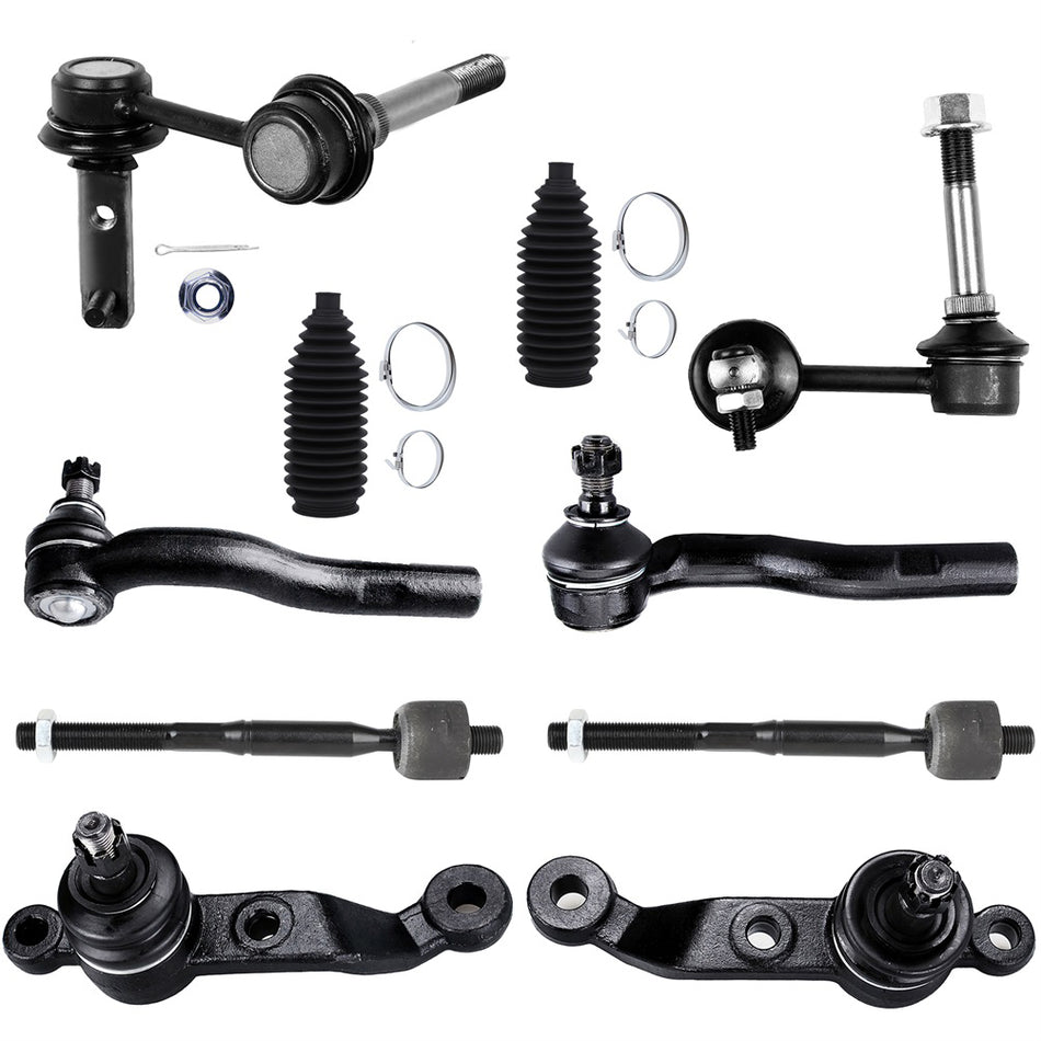 Lower Ball Joints Sway Bar Tie Rod End Rack Pinion Bellow For 98-05 Lexus GS300