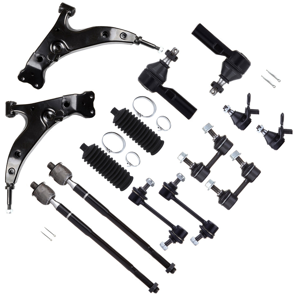 For 1993-95 Toyota Corolla Front Rear Control Arm And Ball Joint Tie Rod End