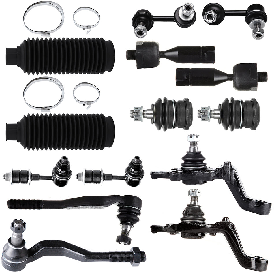 Ball Joints Sway Bar Tie Rod End Rack Pinion Bellow For 2001-2004 Toyota Tacoma