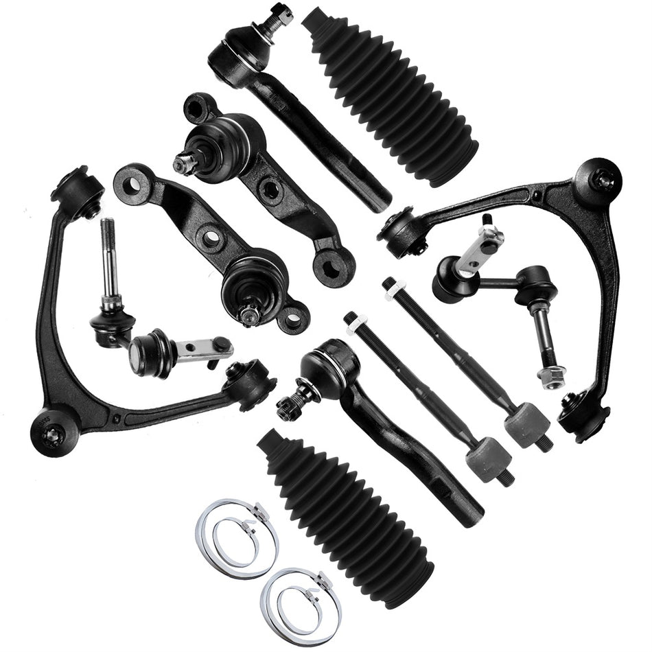 12Pc Upper Control Arm Ball Joint Tie Rod Suspension For Lexus GS300 GS400 GS430