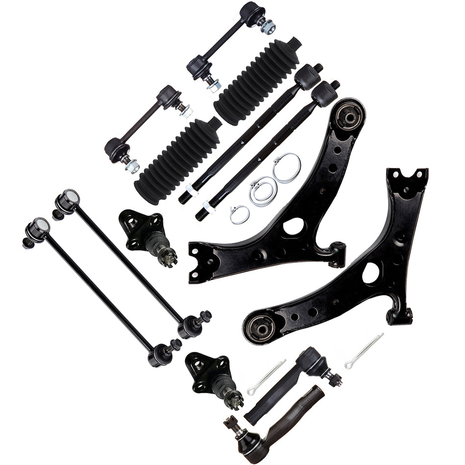For 2001-2003 Toyota RAV4 Front Rear Control Arm And Ball Joint Tie Rod End s