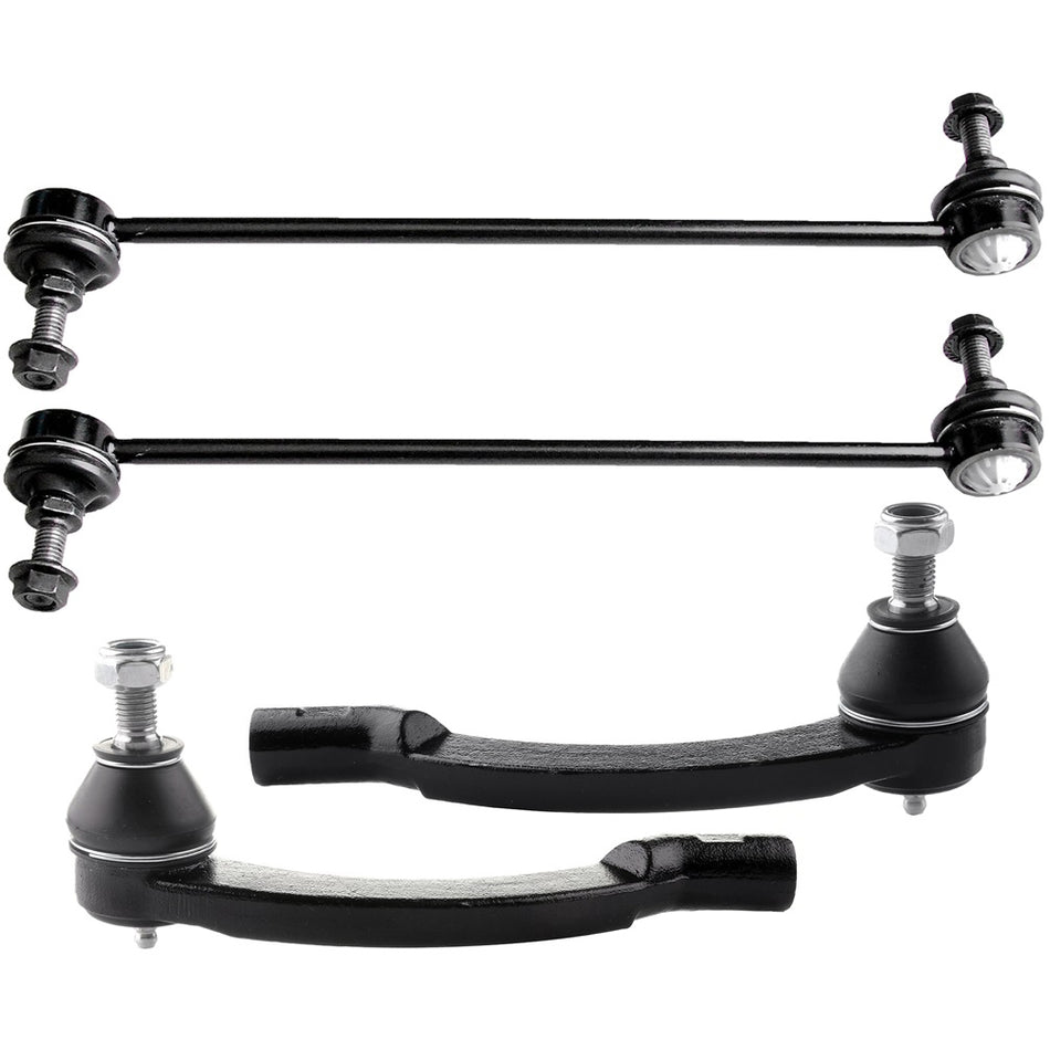 Front Steering Sway Bar Outer Tie Rod End Suspension Kit For 1998-2004 Volvo C70