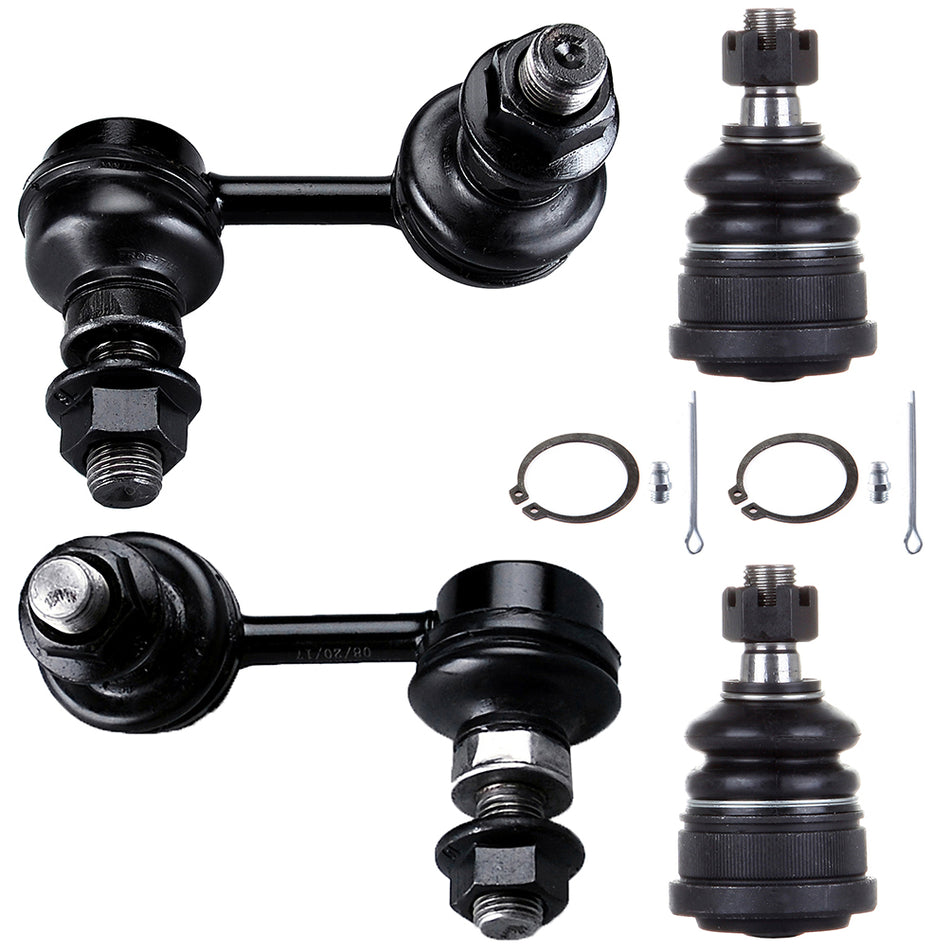 Front Upper Ball Joints Anti Sway Stabilizer Bar Linkage For 06-13 Nissan Xterra
