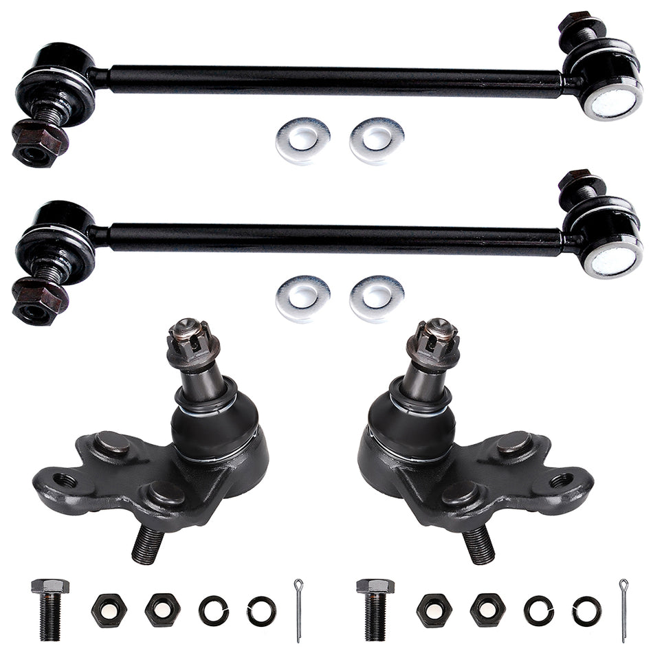 Front Lower Ball Joints Anti Sway Stabilizer Bar Linkage For 04-10 Toyota Sienna