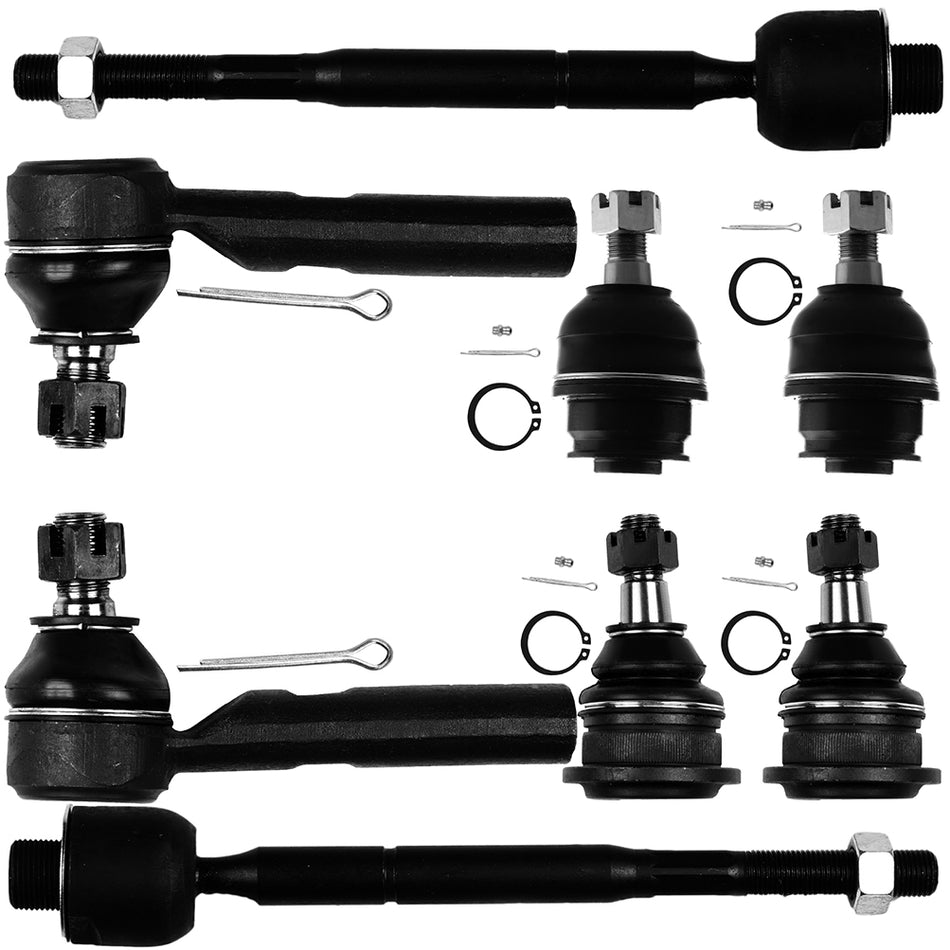 Front Lower Upper Ball Joints Steering Tie Rod End For 2003-2009 Toyota 4Runner