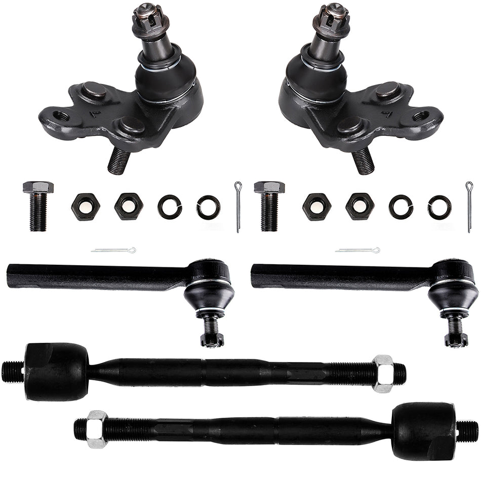 Front Lower Ball Joints Steering Tie Rod End For 2004 05 06 07 Toyota Highlander