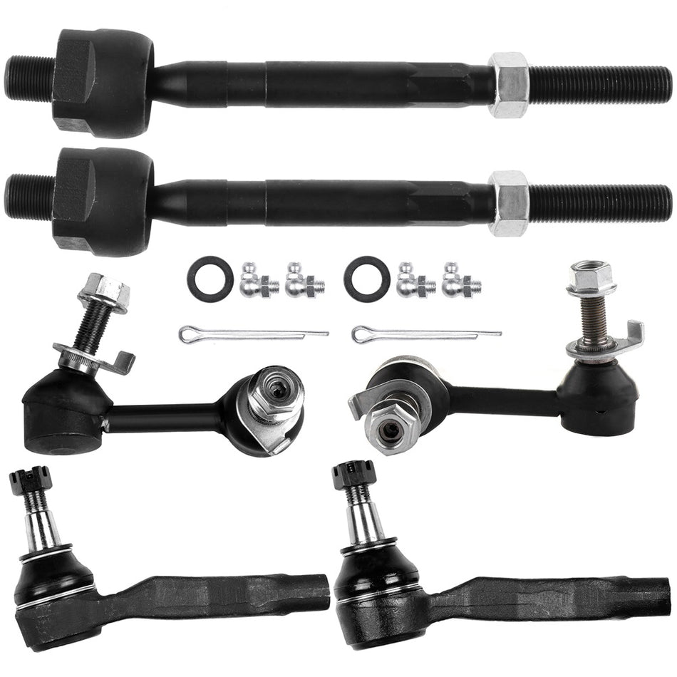 Front Steering Sway Bar Tie Rod End Suspension Kit For 2003-2009 Nissan 350Z
