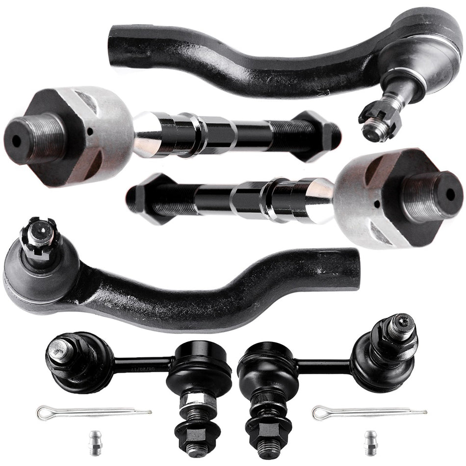 Front Steering Sway Bar Tie Rod End Suspension Kit For 2005-2015 Nissan Xterra