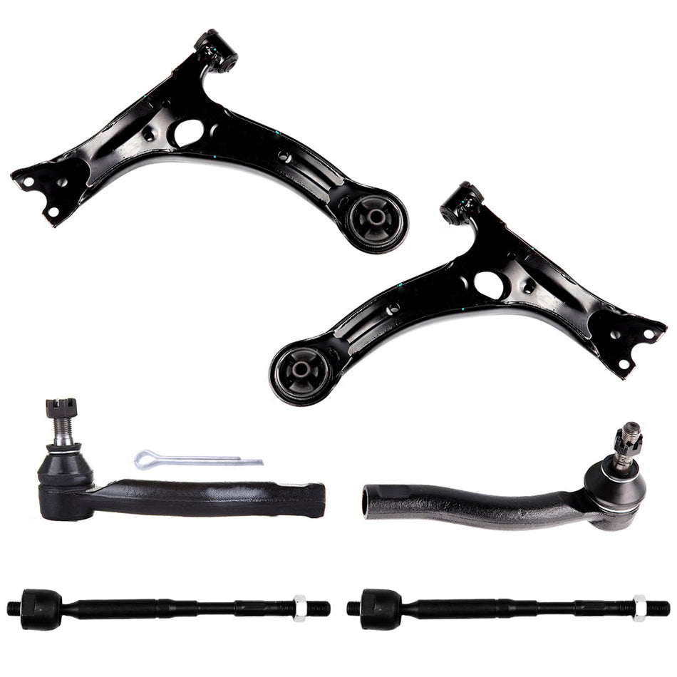 Front Lower Control Arm & Tie Rod End For 2003 04 05 06 07 2008 Toyota Corolla