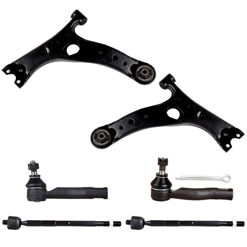 Front Lower Control Arm & Tie Rod End Suspension For 2001 2002 2003 Toyota RAV4