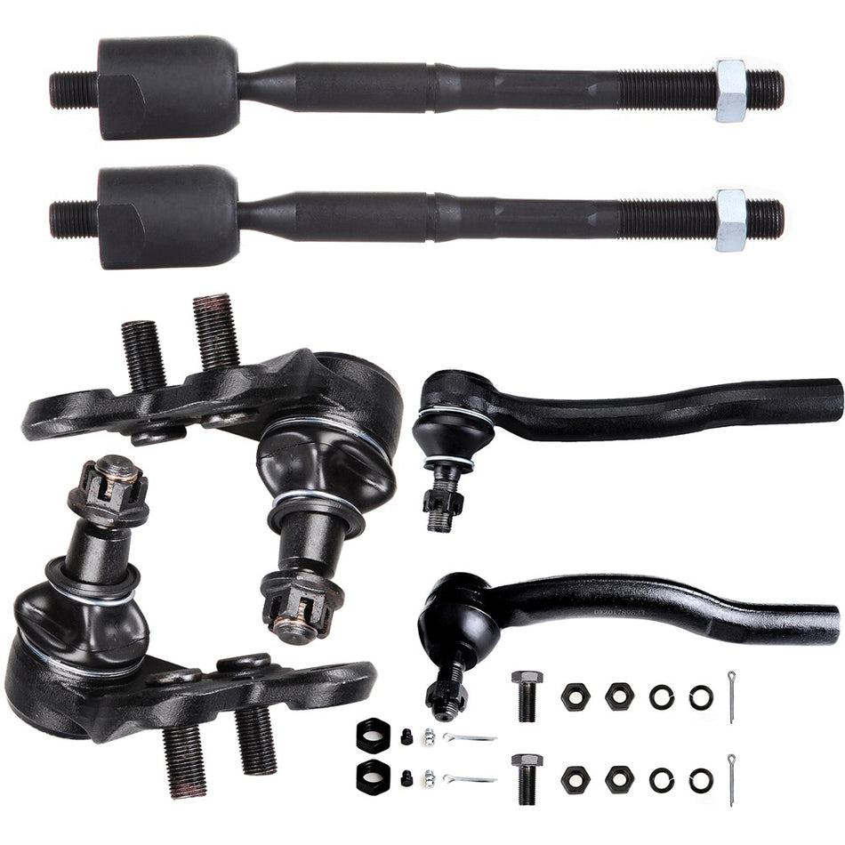 Front Ball Joints Steering Tie Rod End For 02-03 Toyota Camry Lexus ES300 6Pcs