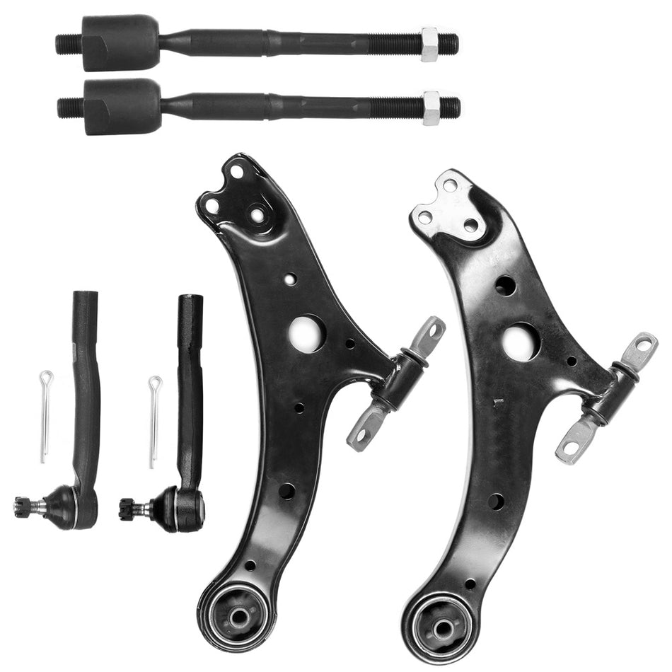 Front Lower Control Arm Ball Joint & Tie Rod End For 04-06 Toyota Camry 04-08 Toyota Solara