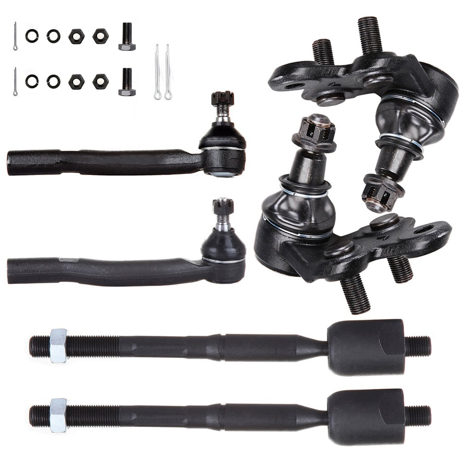 Front Ball Joints Tie Rod End Kit For 02-06 Toyota Camry 04-06 Lexus ES300 6Pcs