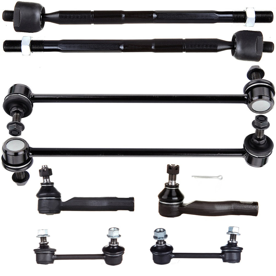 Front Rear Steering Sway Bar Tie Rod End Suspension Kit For 2001-05 Toyota RAV4