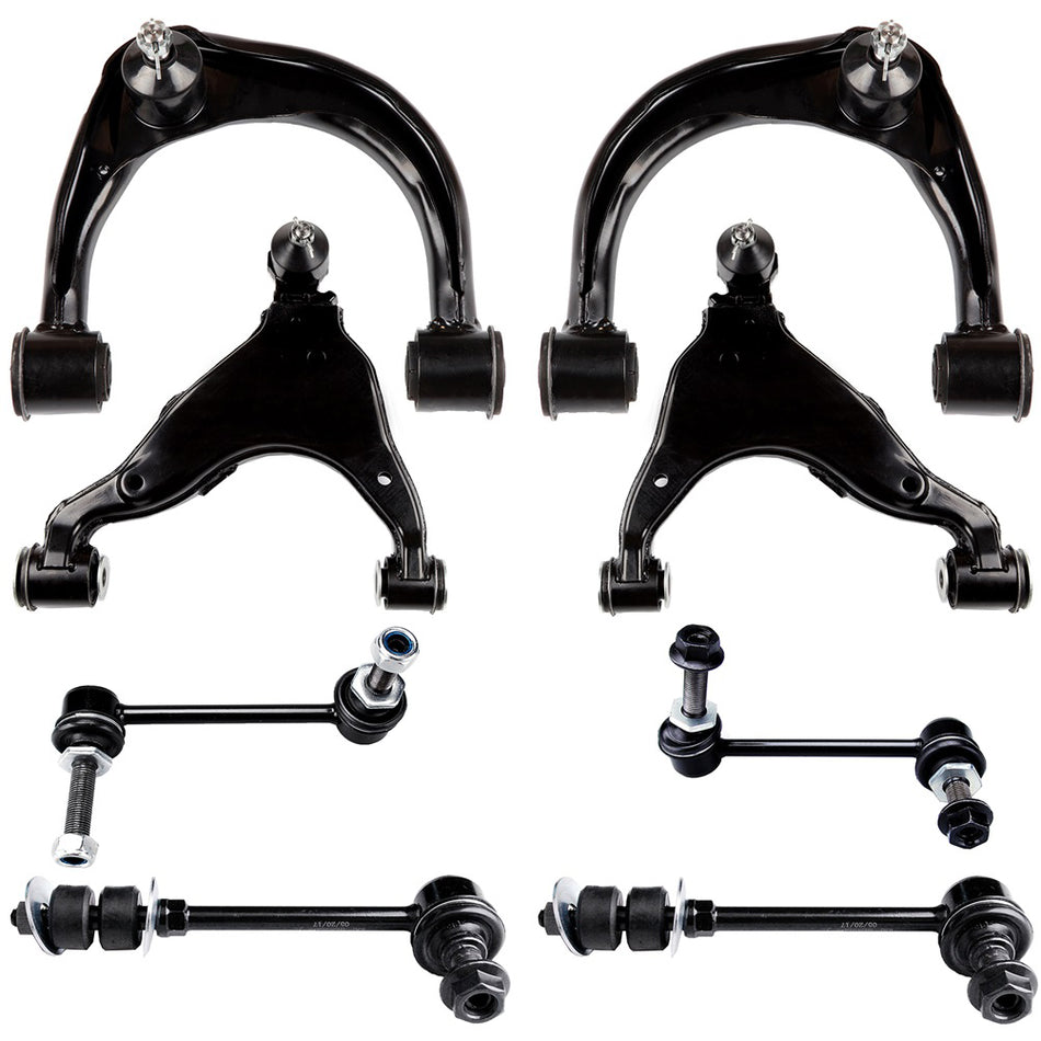Front Control Arm Ball Joint Sway Bar Kits For 03-09 Toyota 4Runner Lexus GX470 8Pcs