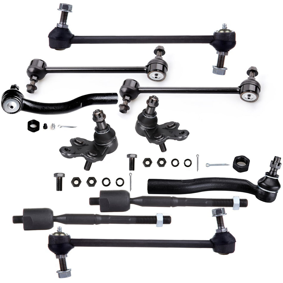 Front Ball Joints Tie Rod Sway Bar For 02-03 Toyota Camry Lexus ES300 10Pcs