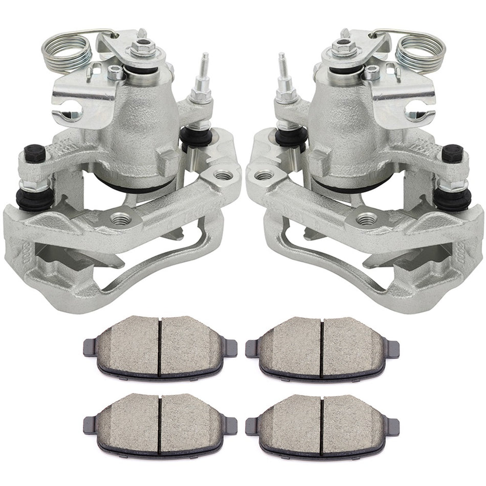 Rear Brake Calipers And Ceramic Pads For Lincoln MKX 2011 2012 2013 2014 2015