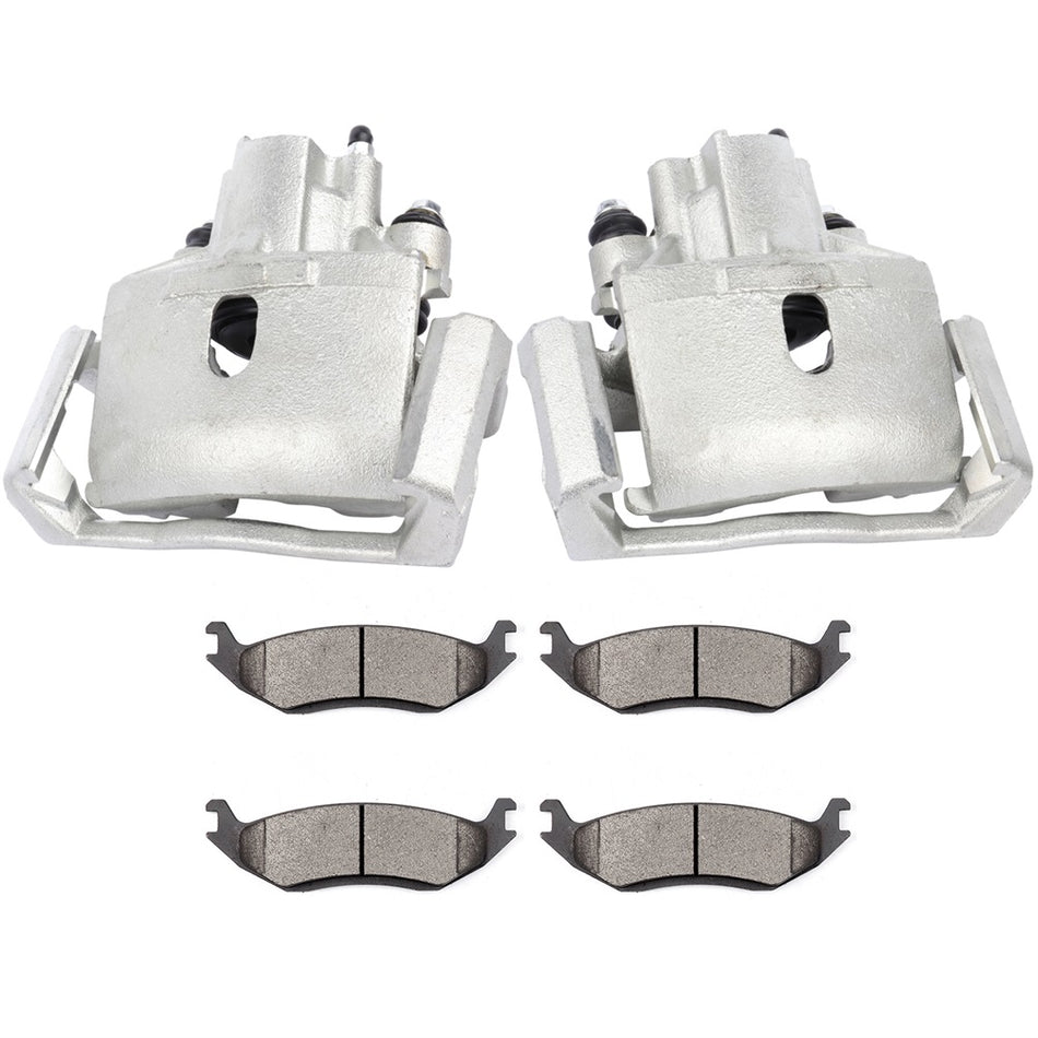 Rear Brake Calipers And Ceramic Pads For 2005 2006 07 08 09 2010 Dodge Ram 1500