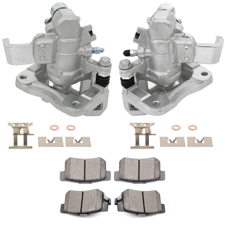 Rear Brake Calipers And Ceramic Pads For 2013-2018 Acura ILX 06-15 Honda Civic
