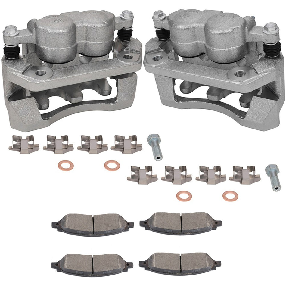 Rear Brake Calipers And Ceramic Pads For 2008 Ford F-350 Super Duty