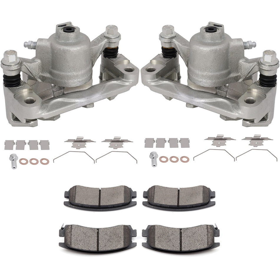 Rear Brake Calipers And Ceramic Pads For 1997-04 Buick Regal 00-10 Chevy Impala