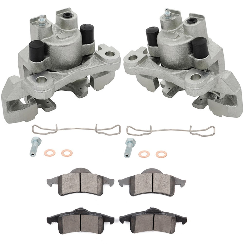 Rear Brake Calipers And Ceramic Pads For 1999-2004 Jeep Grand Cherokee