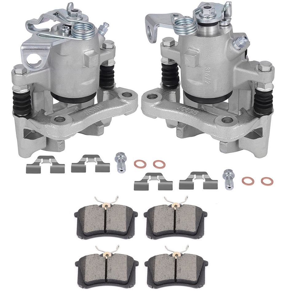 Rear Brake Calipers And Ceramic Pads For 00 01 02 03 04 05 2006 Audi TT Quattro