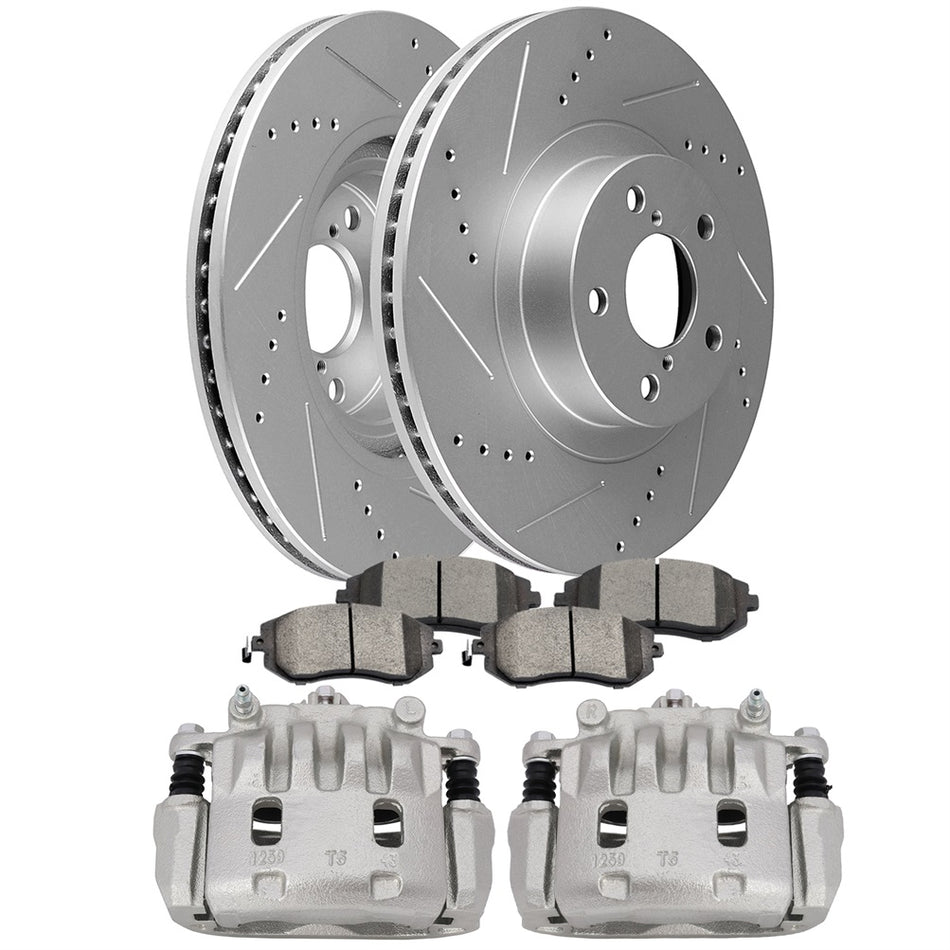 Front Brake Calipers And Brake Rotors Ceramic Pad For Subaru Impreza 2009-2014